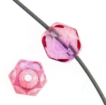 Fire-Polished 6mm Round Bead Strands - Two-Tone