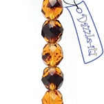 Czech Fire-Polished Round Bead 8mm Strands - Brown Shades