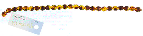 Czech Fire-Polished Round Bead 8mm Strands - Brown Shades