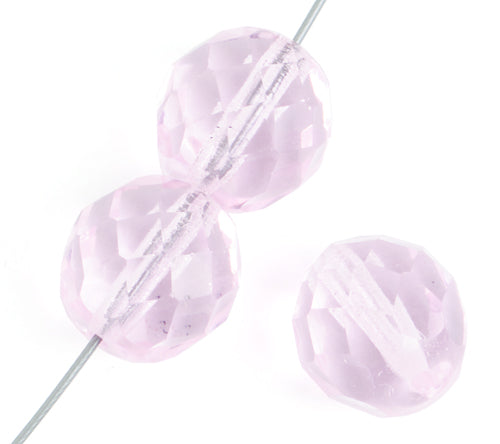 Fire-Polished Round Beads 12mm - Pink Shades