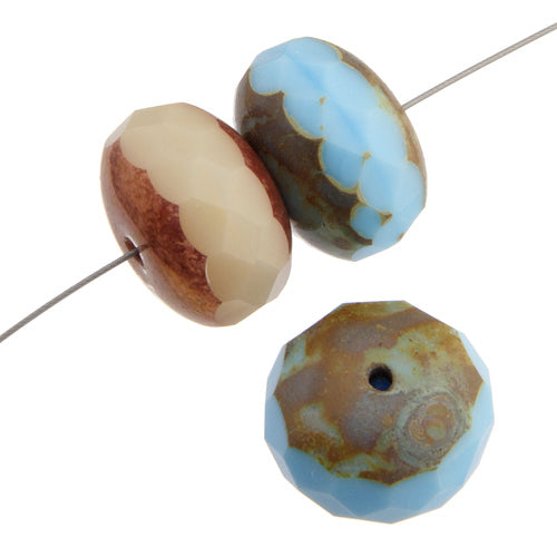 Fire-Polished 17mm Donut Mix 