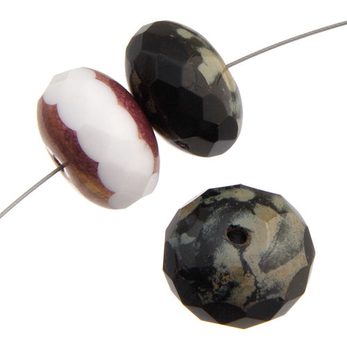 Fire-Polished 17mm Donut Mix 