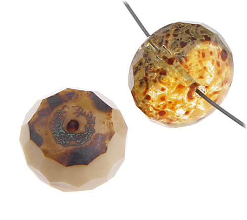 Fire-Polished 17mm Donut Mix 