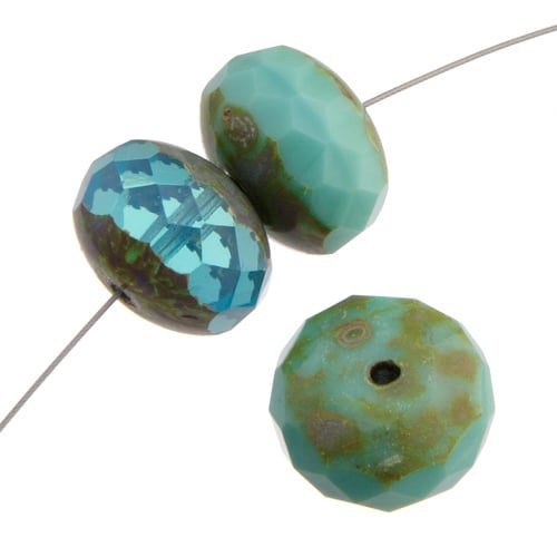 Fire-Polished 17mm Donut Mix 