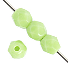 Fire-Polished Round 4mm - Opaque Green Shades