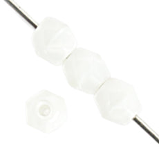 Fire-Polished Round 4mm - Opaque White Shades