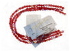 Czech Fire-Polished Round 4mm - Transparent Red Strands