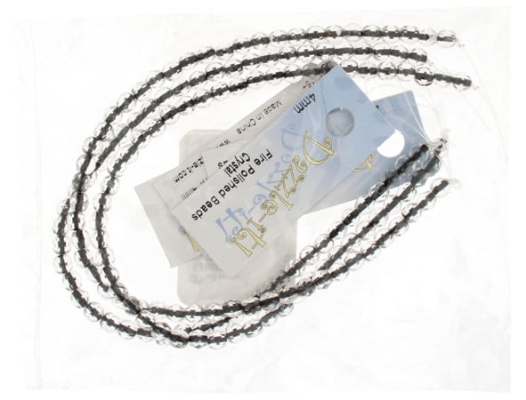 Czech Fire-Polished Road 4mm - Color Lined Strands