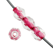 Czech Fire-Polished Road 4mm - Color Lined Strands