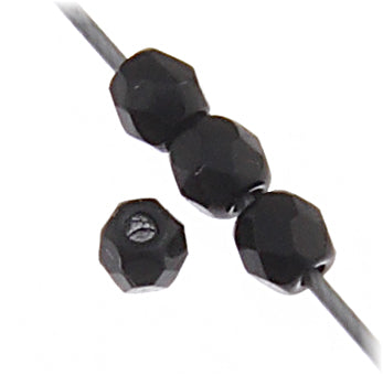 Czech Fire-Polished Round 4mm - Opaque Strands