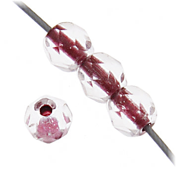 Czech Fire-Polished Road 4mm - Color Lined Strands