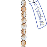 Czech Fire-Polished Round 4mm - Transparent Blue Strands