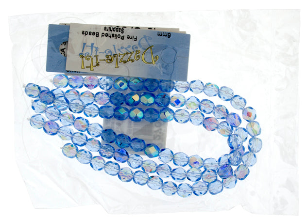 Fire-Polished 6mm Round Bead Strands