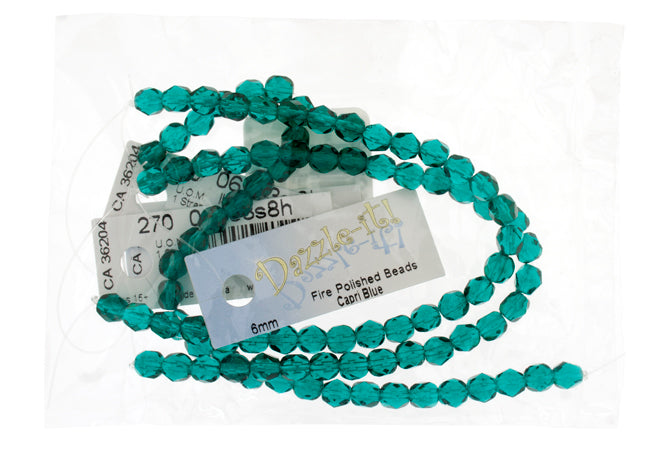 Fire-Polished 6mm Round Bead Strands