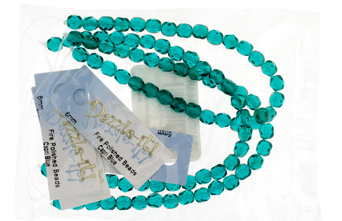 Fire-Polished 6mm Round Bead Strands