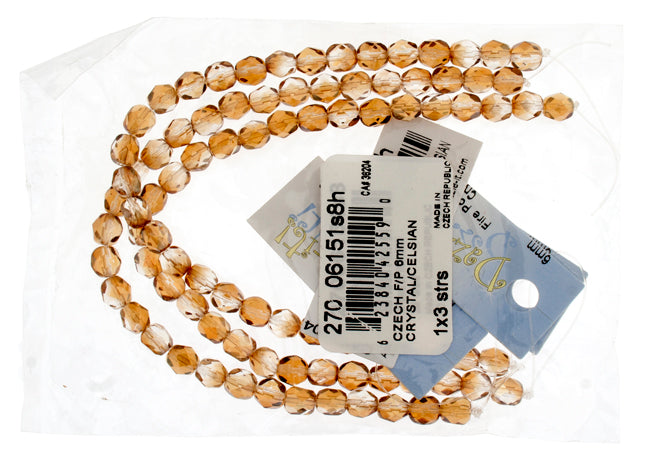 Fire-Polished 6mm Round Bead Strands