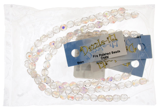 Fire-Polished 6mm Round Bead Strands