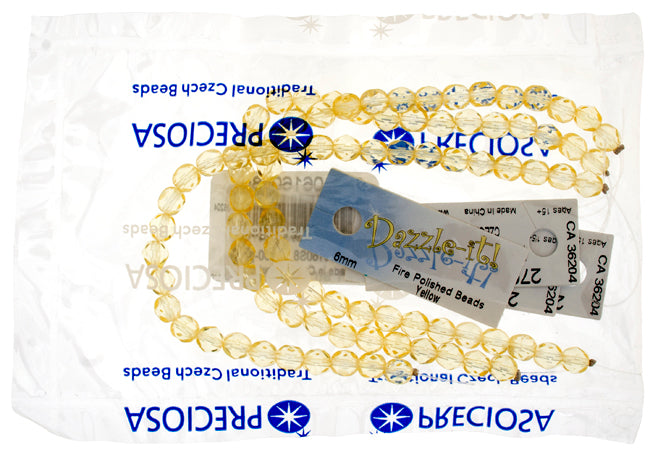 Fire-Polished 6mm Round Bead Strands