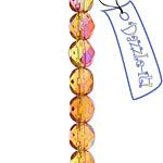 Fire-Polished 6mm Round Bead Strands - Two-Tone