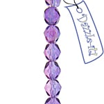 Fire-Polished 6mm Round Bead Strands - Two-Tone