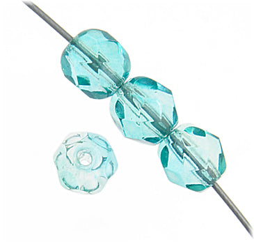 Fire-Polished 6mm Round Bead Strands - Two-Tone