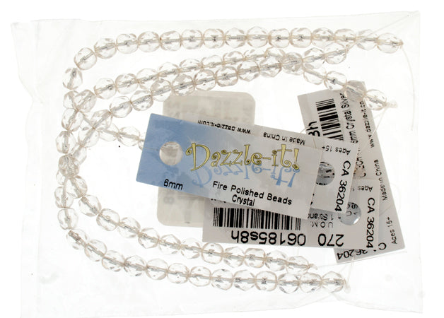 Fire-Polished 6mm Round Bead Strands