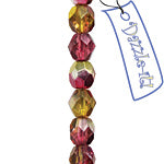 Fire-Polished 6mm Round Bead Strands - Two-Tone