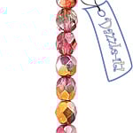 Fire-Polished 6mm Round Bead Strands - Two-Tone