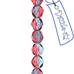 Fire-Polished 6mm Round Bead Strands - Two-Tone