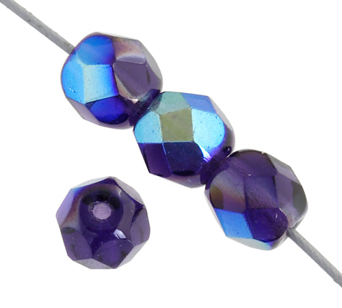 Fire-Polished 6mm Round Bead Strands