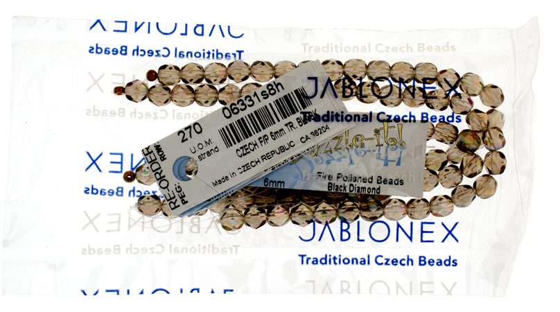 Fire-Polished 6mm Round Bead Strands