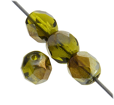 Fire-Polished 6mm Round Bead Strands