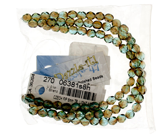 Fire-Polished 6mm Round Bead Strands