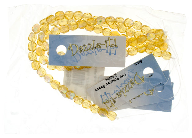 Fire-Polished 6mm Round Bead Strands