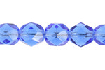 Fire-Polished 7mm Round Beads - Blue Shades