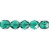 Fire-Polished 7mm Round Beads - Green Shades