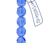 Czech Fire-Polished Round Bead 8mm Strands - Blue Shades