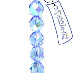 Czech Fire-Polished Round Bead 8mm Strands - Blue Shades