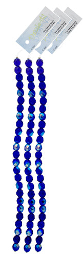 Czech Fire-Polished Round Bead 8mm Strands - Blue Shades