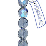 Czech Fire-Polished Round Bead 8mm Strands - Blue Shades