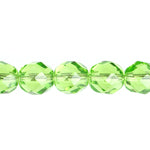 Fire-Polished 8mm Round Beads - Transparent Green Shades