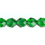Fire-Polished 8mm Round Beads - Transparent Green Shades