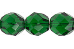 Fire-Polished 8mm Round Beads - Transparent Green Shades