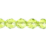 Fire-Polished 8mm Round Beads - Transparent Green Shades