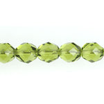 Fire-Polished 8mm Round Beads - Transparent Green Shades
