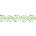 Fire-Polished 8mm Round Beads - Transparent Green Shades