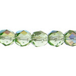 Fire-Polished 8mm Round Beads - Transparent Green Shades