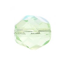 Fire-Polished 8mm Round Beads - Transparent Green Shades