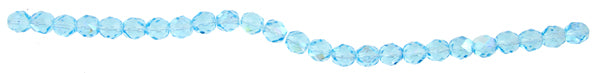 Czech Fire-Polished Round Bead 8mm Strands - Blue Shades