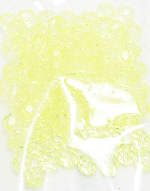 Fire-Polished 8mm Round Beads - Transparent Green Shades